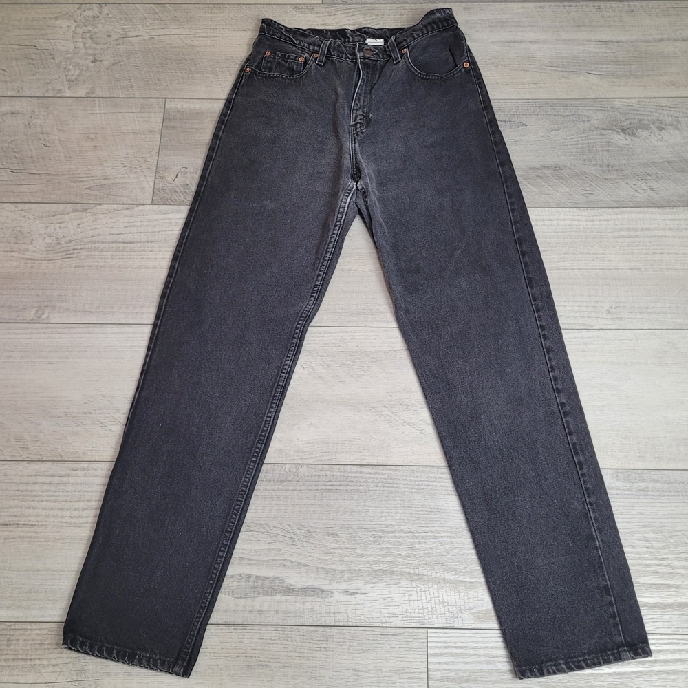 👖Vintage Levi's 560 Womens 11/30x34 Black Loose Fit Straight Leg Made USA 1994